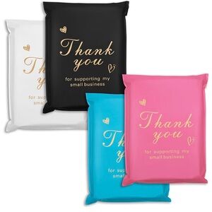 50 items Thank YOU Shipping Bundle 25 (10x13) Poly Mailers & 25 Sti…
